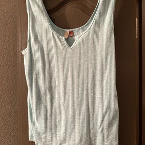 Anthro Pilcro & The Letterpress Light Blue Cropped Tank